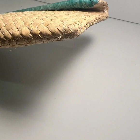 Mar Y Sol Woven Clutch with Blue and Tan Pattern - Picture 14 of 16